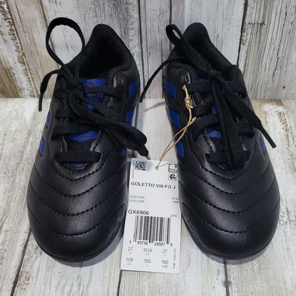 Adidas Goletto VIII FG J Soccer Cleats Black/Royal Blue GX6906 Youth - Picture 2 of 8